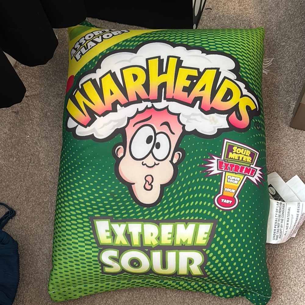 Warheads Extreme Sour Pillow